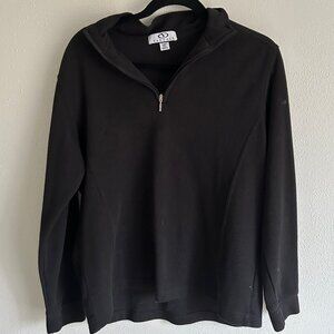 Womens Vantage Black Quarter Zip Pullover - Medium